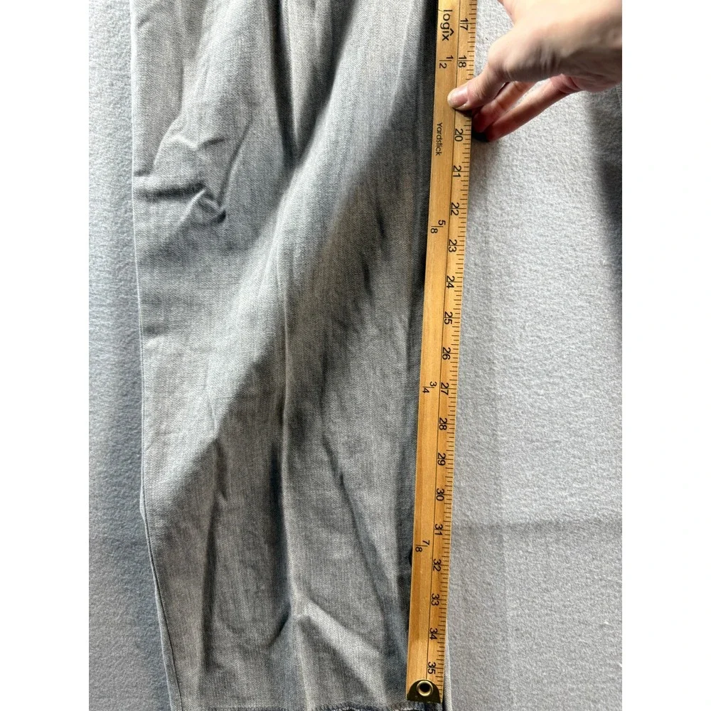 River City Trading Trousers Mens 38 Gray Herringbone Pleated Adjustable Unhemmed